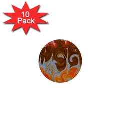 Fire And Water 1  Mini Buttons (10 Pack)  by digitaldivadesigns