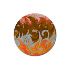 Fire And Water Magnet 3  (round) by digitaldivadesigns