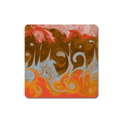 Fire And Water Square Magnet by digitaldivadesigns