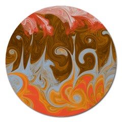 Fire And Water Magnet 5  (round) by digitaldivadesigns