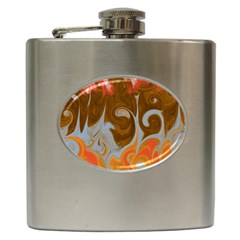 Fire And Water Hip Flask (6 Oz) by digitaldivadesigns