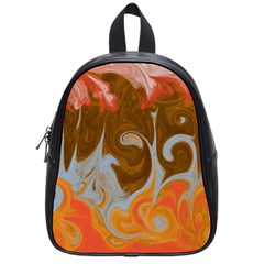 Fire And Water School Bag (small) by digitaldivadesigns