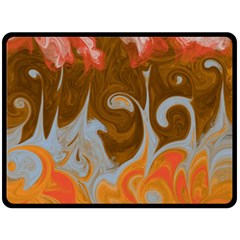 Fire And Water Fleece Blanket (large)  by digitaldivadesigns