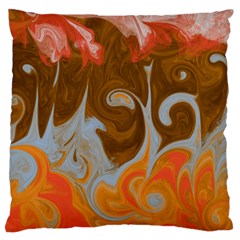 Fire And Water Large Cushion Case (one Side) by digitaldivadesigns