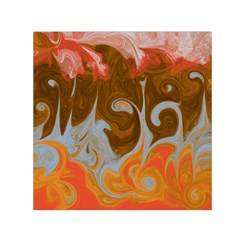 Fire And Water Small Satin Scarf (square) by digitaldivadesigns