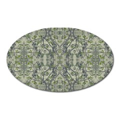 Modern Noveau Floral Collage Pattern Oval Magnet by dflcprints