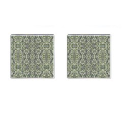 Modern Noveau Floral Collage Pattern Cufflinks (square) by dflcprints