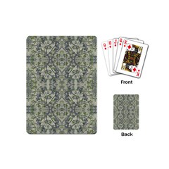 Modern Noveau Floral Collage Pattern Playing Cards (mini)  by dflcprints