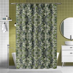 Modern Noveau Floral Collage Pattern Shower Curtain 48  X 72  (small)  by dflcprints