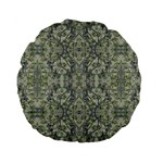 Modern Noveau Floral Collage Pattern Standard 15  Premium Flano Round Cushions Front