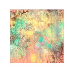 Pink Pastel Abstract Small Satin Scarf (square) by digitaldivadesigns