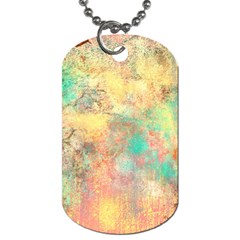 Pink Pastel Abstract Dog Tag (one Side) by digitaldivadesigns