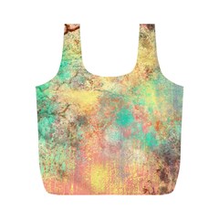 Pink Pastel Abstract Full Print Recycle Bags (m)  by digitaldivadesigns