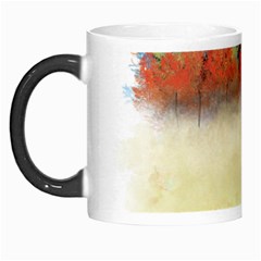 Colorful Tree Landscape In Orange And Blue Morph Mugs by digitaldivadesigns