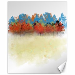 Colorful Tree Landscape In Orange And Blue Canvas 16  X 20   by digitaldivadesigns