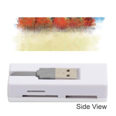 Colorful Tree Landscape In Orange And Blue Memory Card Reader (stick)  by digitaldivadesigns