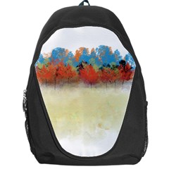 Colorful Tree Landscape In Orange And Blue Backpack Bag by digitaldivadesigns