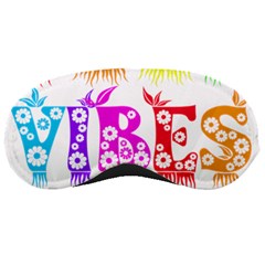 Good Vibes Rainbow Floral Typography Sleeping Masks by yoursparklingshop