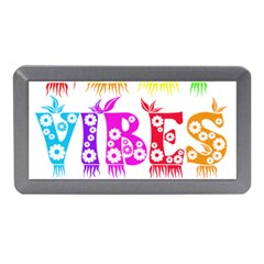 Good Vibes Rainbow Floral Typography Memory Card Reader (mini) by yoursparklingshop