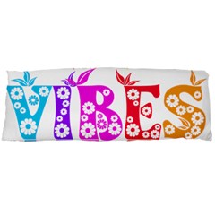 Good Vibes Rainbow Floral Typography Body Pillow Case Dakimakura (two Sides) by yoursparklingshop