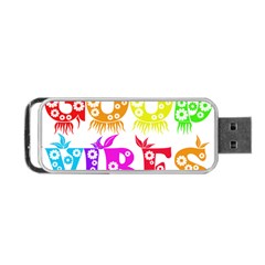 Good Vibes Rainbow Colors Funny Floral Typography Portable Usb Flash (one Side) by yoursparklingshop