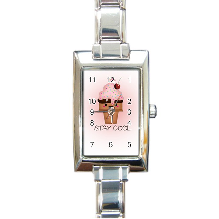 Stay Cool Rectangle Italian Charm Watch