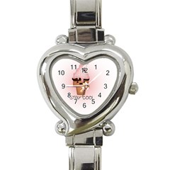 Stay Cool Heart Italian Charm Watch by ZephyyrDesigns