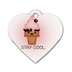 Stay Cool Dog Tag Heart (one Side) by ZephyyrDesigns