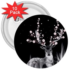 Deer 3  Buttons (10 Pack)  by ZephyyrDesigns