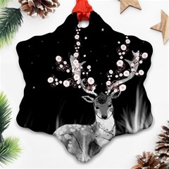 Deer Snowflake Ornament (Two Sides)