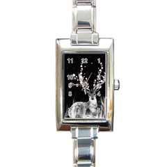 Deer Rectangle Italian Charm Watch by ZephyyrDesigns