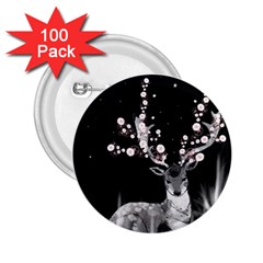 Deer 2 25  Buttons (100 Pack)  by ZephyyrDesigns