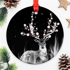 Deer Round Ornament (two Sides) by ZephyyrDesigns