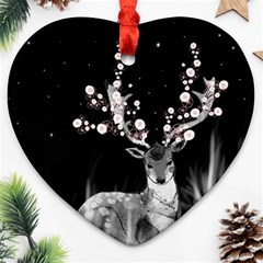 Deer Heart Ornament (two Sides) by ZephyyrDesigns