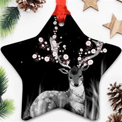 Deer Star Ornament (two Sides) by ZephyyrDesigns