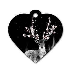 Deer Dog Tag Heart (one Side) by ZephyyrDesigns