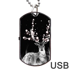 Deer Dog Tag Usb Flash (one Side)