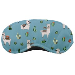 Lama And Cactus Pattern Sleeping Masks by Valentinaart