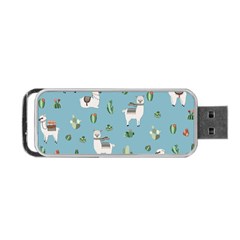 Lama And Cactus Pattern Portable Usb Flash (two Sides) by Valentinaart