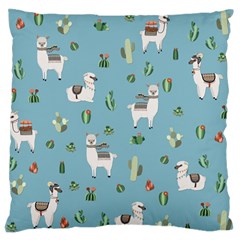 Lama And Cactus Pattern Standard Flano Cushion Case (one Side) by Valentinaart