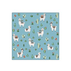 Lama And Cactus Pattern Satin Bandana Scarf by Valentinaart