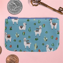 Lama And Cactus Pattern Large Coin Purse