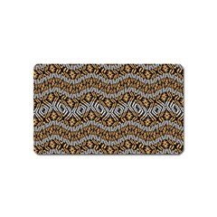 Modern Wavy Geometric Pattern Magnet (name Card) by dflcprints