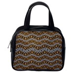 Modern Wavy Geometric Pattern Classic Handbags (2 Sides) Back