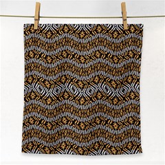 Modern Wavy Geometric Pattern Face Towel by dflcprints