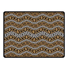 Modern Wavy Geometric Pattern Double Sided Fleece Blanket (small)  by dflcprints