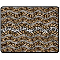 Modern Wavy Geometric Pattern Double Sided Fleece Blanket (medium)  by dflcprints