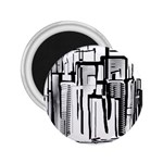 Black and White city 2.25  Magnets Front