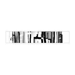 Black And White City Flano Scarf (mini) by digitaldivadesigns