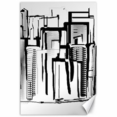 Black And White City Canvas 20  X 30   by digitaldivadesigns